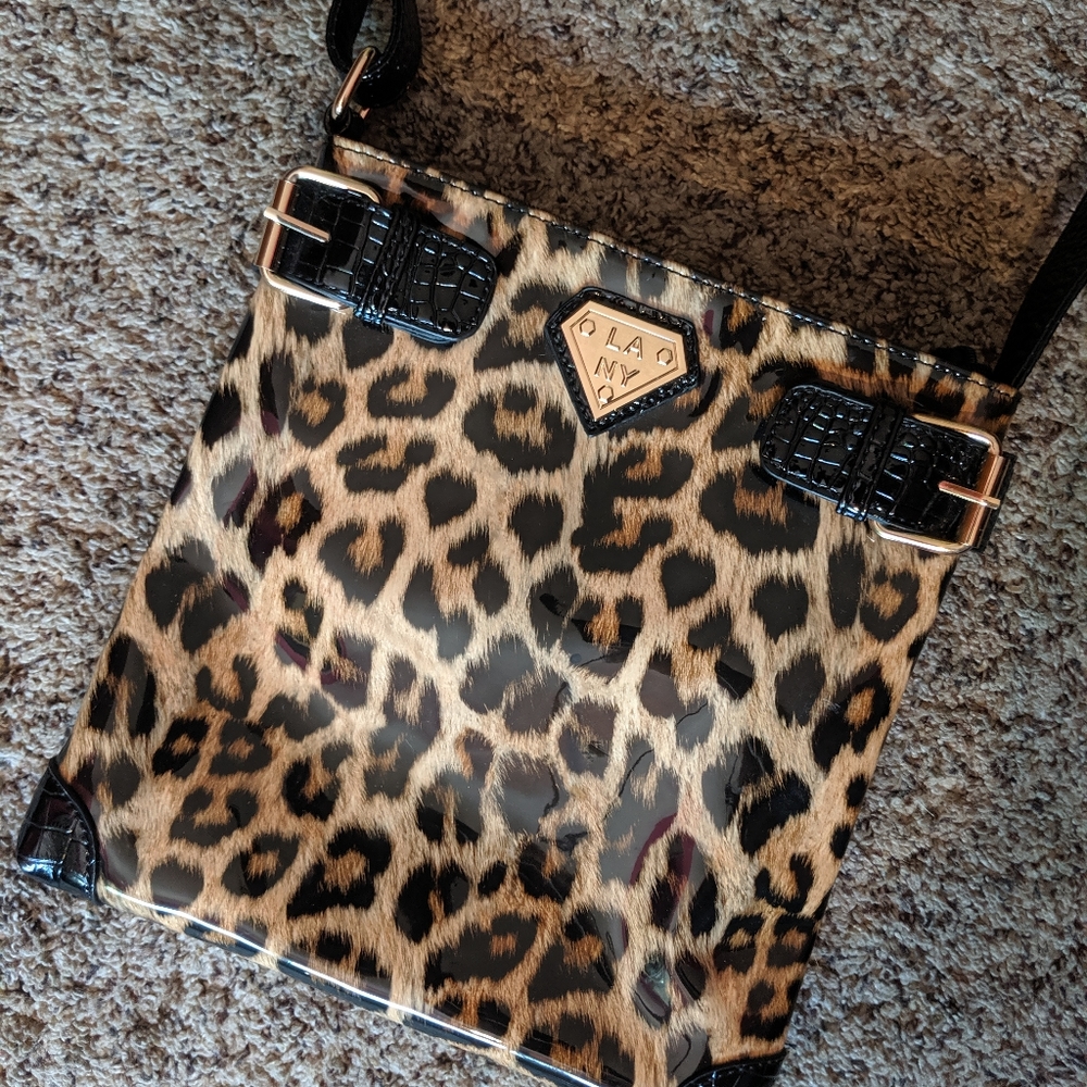 Leopard print purse.
